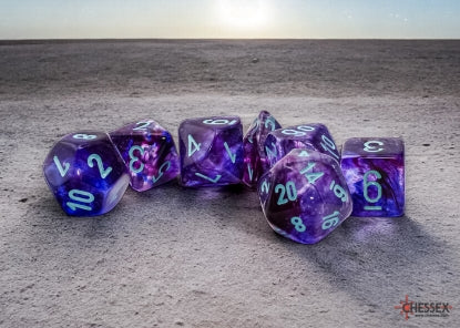 7-die Set Nebula MEGA-hedral Nocturnal/turquoise Luminary