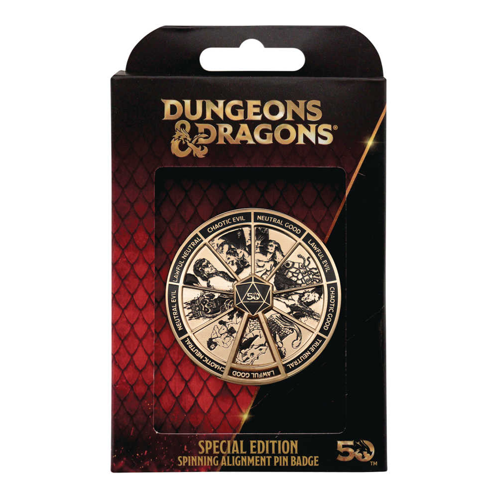 Dungeons & Dragons 50th Anniv Alignment Spinner Pin Badge (N