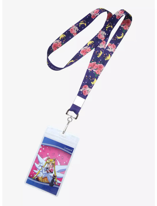 Sailor Moon Luna and Flower Lanyard