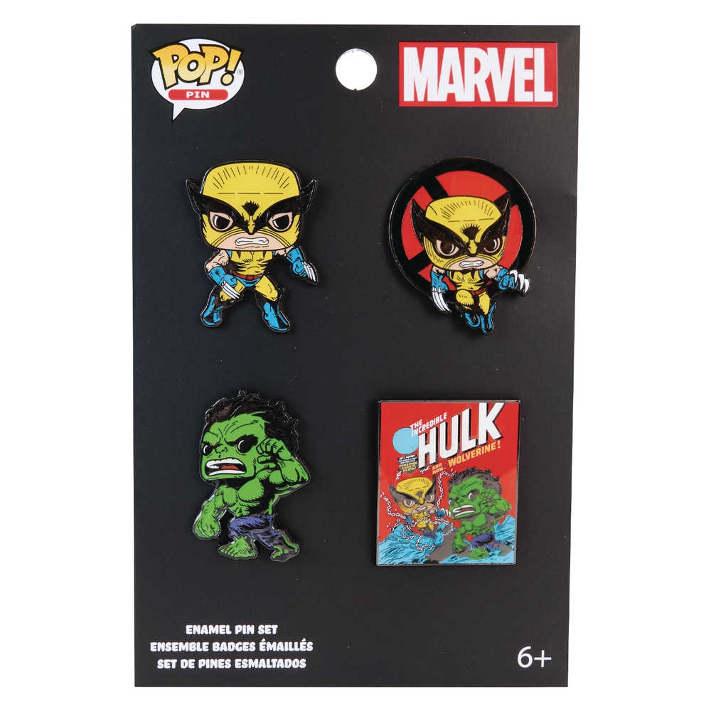 Funko Pop 4pk Pin Marvel Wolverine 50th Anni