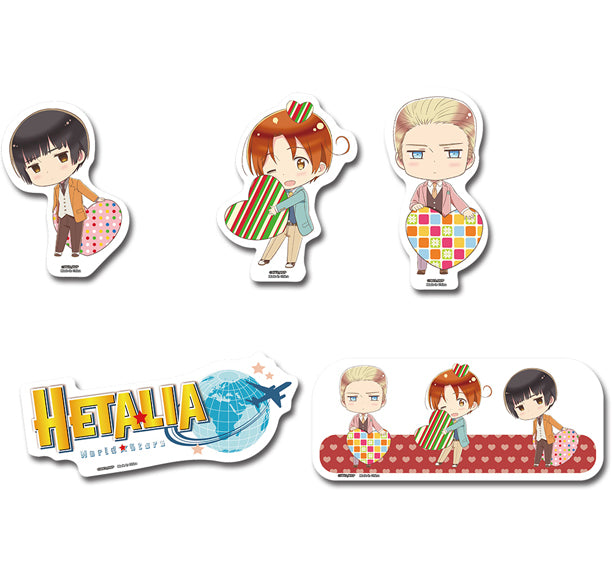 Hetalia World Star Cut Sticker Set