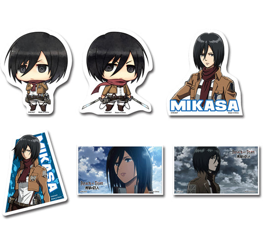 Attack On Titan Mikasa Sticker Set