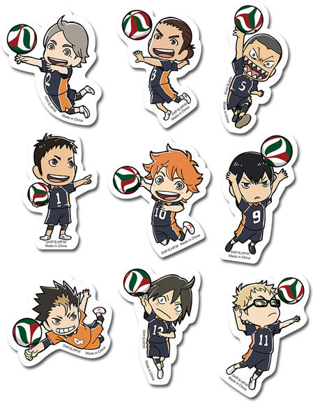 Haikyuu!! S1 - Karasuno SD Die-Cut Sticker Set