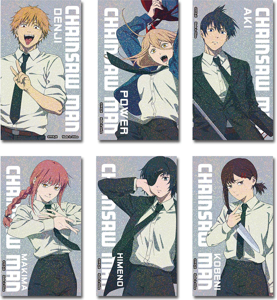 Chainsaw Man - Group Attack Action Holographic Sticker Set