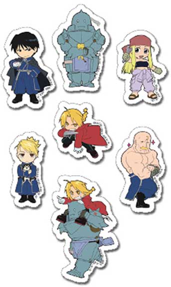 Fullmetal Alchemist - Puff Sticker Set