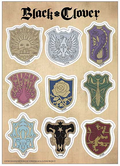 Black Clover Symbol Sticker Set